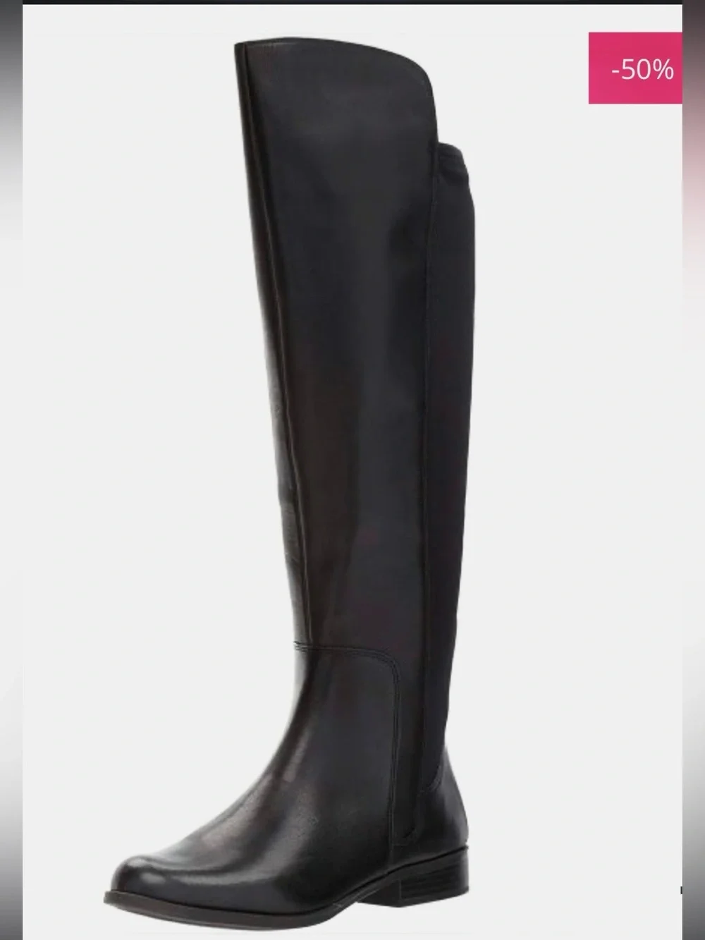 BANDOLINO Black Over-the-Knee Riding Boots Almond  toe inside zipper. SZ  9